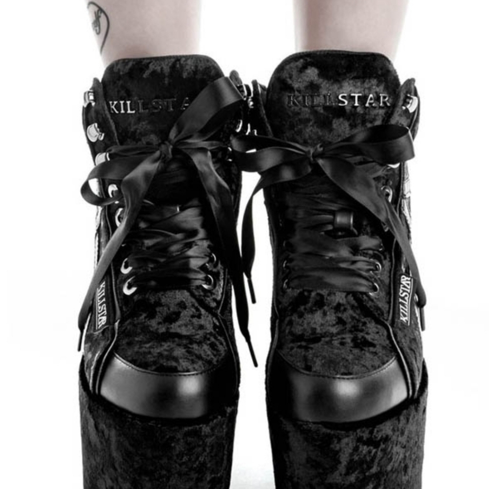 Killstar: Malice Platform Trainer [Velvet], Women's Sz 7 (runs big), Like New - Picture 9 of 13